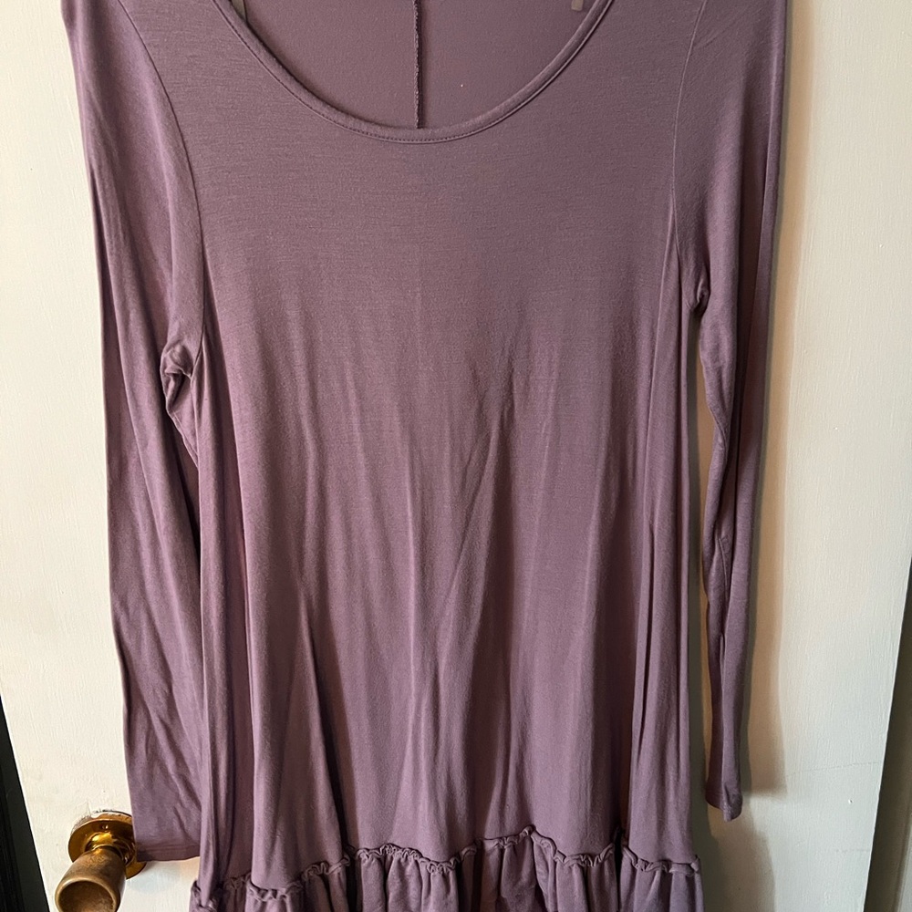 Easel Dusty Purple Long Sleeve Tunic